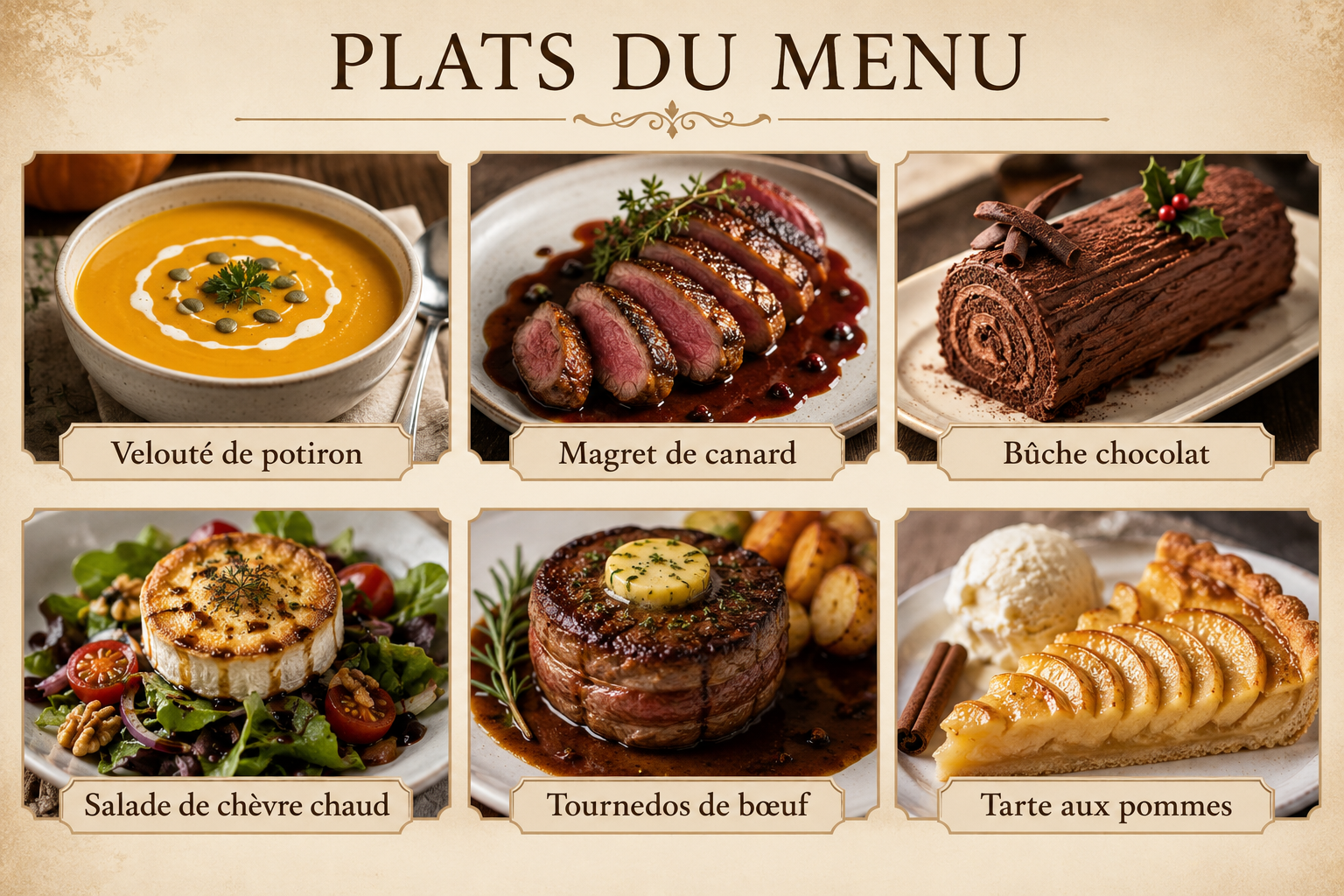 Exemple de menu traiteur